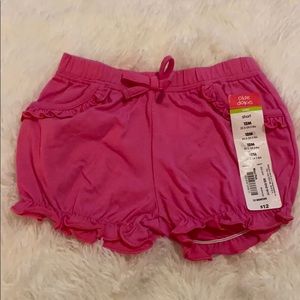 Plain pink ruffle shorts